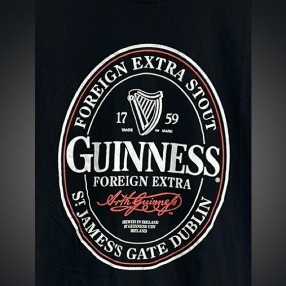 Guinness T-Shirt Dublin Stout Black‎ Size M EUC - Picture 3 of 7